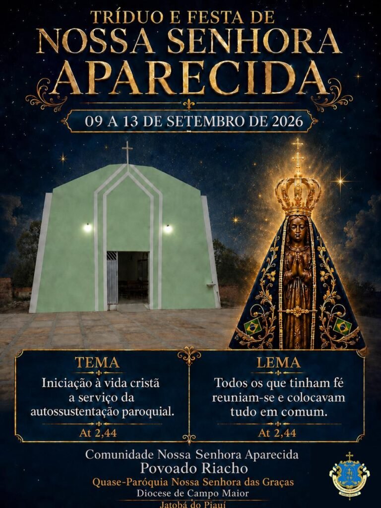 Comunidade Riacho se prepara para o Tríduo em honra a Nossa Senhora Aparecida